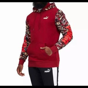 Puma graffiti red hoodie sweatshirt